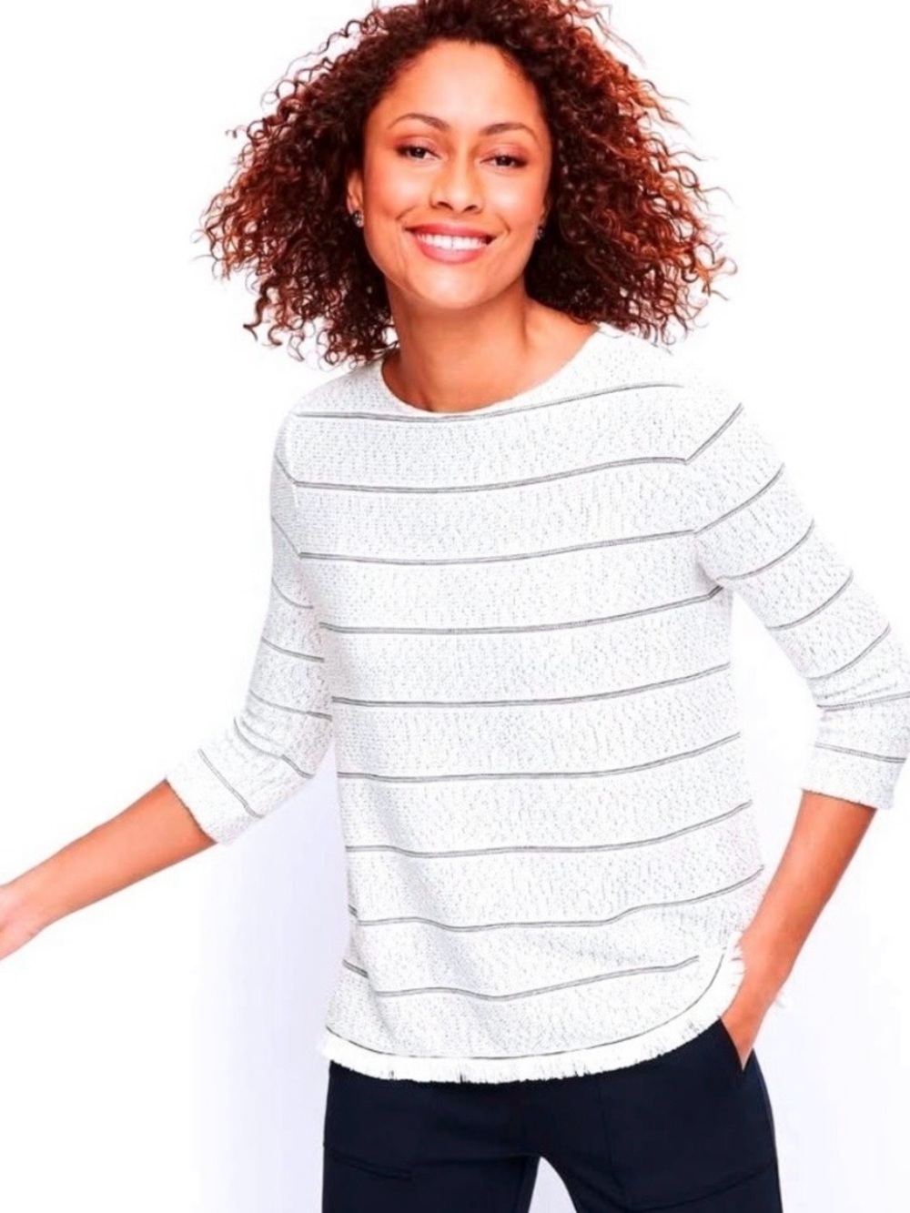 Talbots Fringe Top